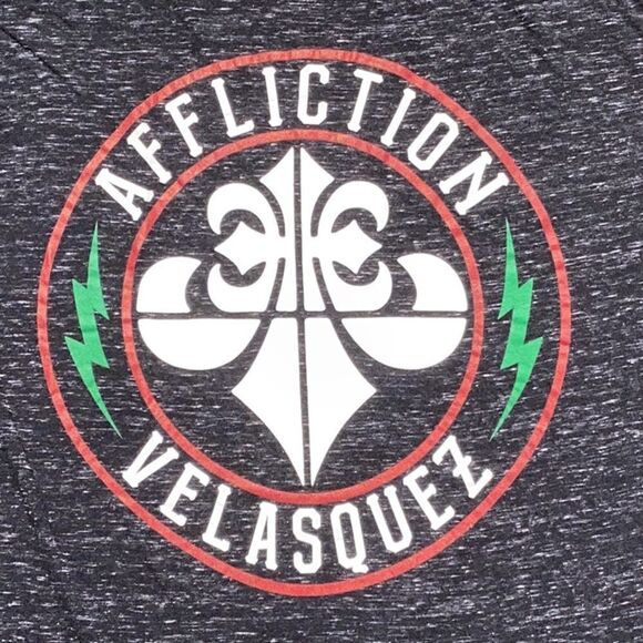 AFFLICTION TEAM CAIN VELASQUEZ NEW BLACK T SHIRT MENS 3XL SLIM FIT CREW NECK - Picture 2 of 8
